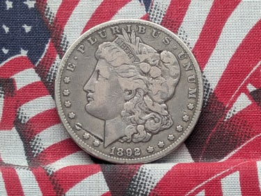 1892 Morgan Silver Dollar w/ Chop Mark
