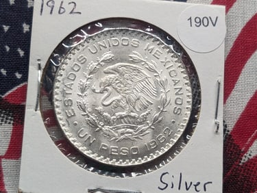 1962 MS Mexico Un Peso, 10% Silver