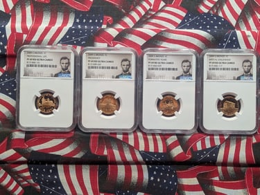 2009-S PROOF Lincoln Bronze Bicentennial Cent Collection - All NGC PF69 RD ULTRA CAMEO (4 Coins) -