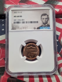 2021-D Lincoln Shield Cent - NGC MS68 RD