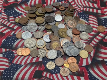 1.3 Pounds Of Foreign Coins