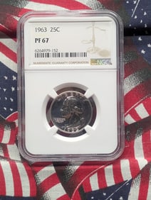 1963 Washington Quarter, NGC PF 67