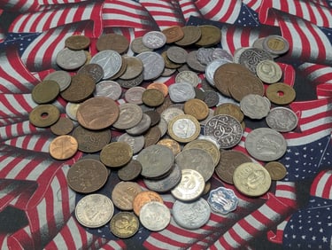 Bag of 1.0 Lbs. of Various Vintage & Modern World Coins