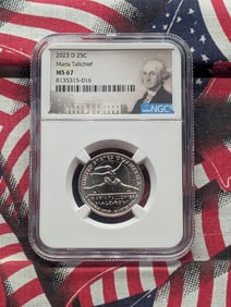 2023-D Maria Tallchief Washington Quarter, NGC MS 67