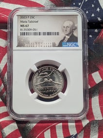 2023-P Maria Tallchief Washington Quarter, NGC MS 68