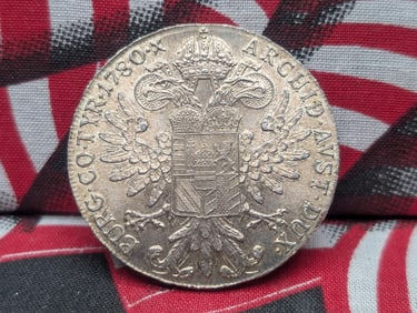 Modern Silver Reproduction of 1780 Austrian Empire Maria Theresa Silver Thaler