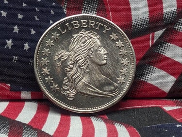 1 Oz. .999 FINE SILVER Draped Bust Designed Round