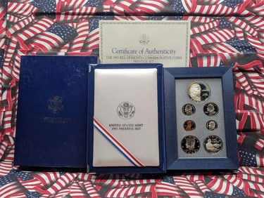 1993-S U.S. Mint Prestige Set in OGP w/ COA - Bill of Rights Commemorative Silver Dollar