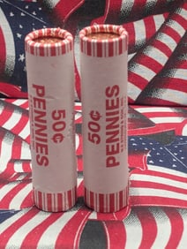 2009-P & 2009-D Unopened Rolls of Lincoln Presidency Bicentennial Cents, Red BU
