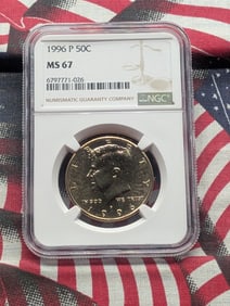 1996-P Kennedy Half Dollar - NGC MS67