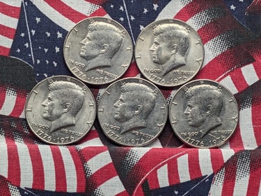 (5) 1976-P Kennedy Half Dollars