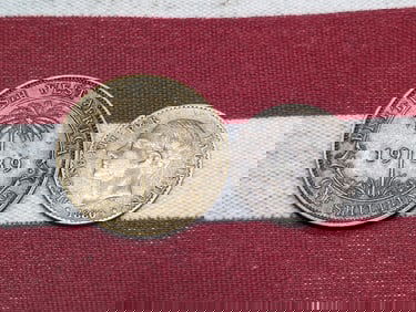 1880 Spain 50 Silver Centimos & 1939 British West Africa 1 Shilling (2 PCS)