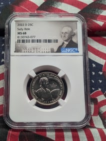 2022-D Sally Ride Quarter - NGC MS68