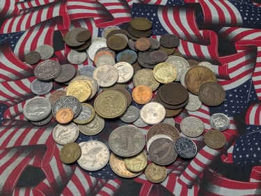 Bag of 1.1 Lbs. of Various Vintage & Modern World Coins