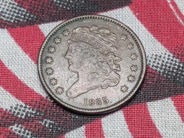 *XF+* 1835 Classic Head Half Cent