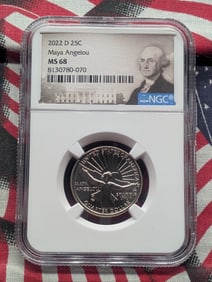 2022-D Maya Angelou Quarter - NGC MS68