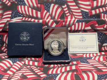 2009-P PROOF Abraham Lincoln Commemorative Silver Dollar in OGP w/ COA