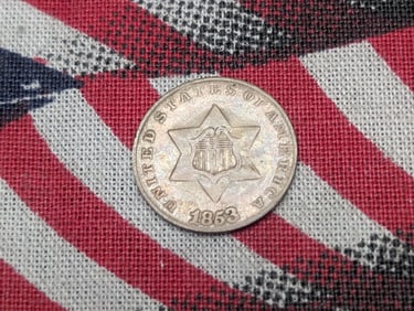 1853 Three Cent Silver *VF*