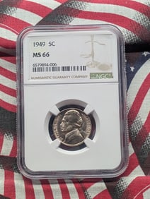 1949 Jefferson Nickel - NGC MS66