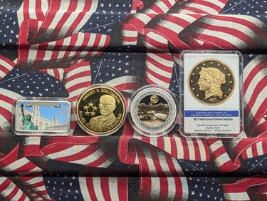 Lot of 4 Various Commemorative Tokens & Coins