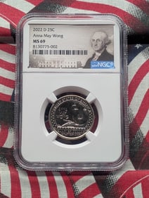 2022-D Anna May Wong Quarter - NGC MS69