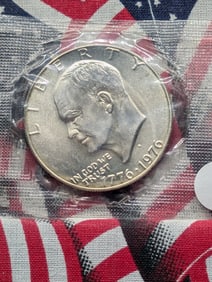 1976-S 40% Silver Eisenhower One Dollar, Mint, BU