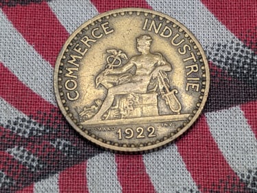 1922 - 1 Franc France Commerce Industrie Coin
