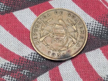 1938 Republica de Guatemala 1 Centavo Coin