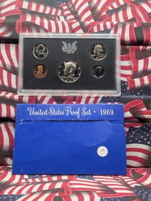 1969-S US Mint Proof Set. OGP. 40% Silver Kennedy 50c