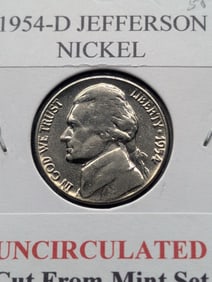 1954-D Jefferson Nickel, UNC