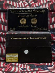 2005 P & D Westward Journey "Gold Plated" Bison Nickels