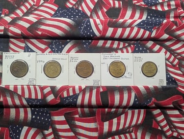 5 Vintage Arcade/Hotel Tokens