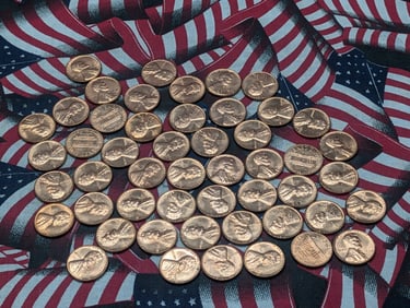 (50) 1960-D Lincoln Memorial Cents, Red