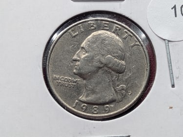 1989-D Washinton Quarter - DDO Mint Mark (#46)