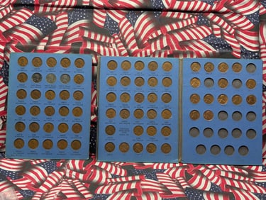 1941-1970 Lincoln Head Cent in Whitman Folder, 73 coins