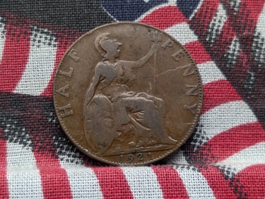Great Britain 1921 - Georgia V Halfpenny Coin
