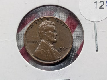 1960-P Lincoln Penny - Reverse DIE CRACK (#124)