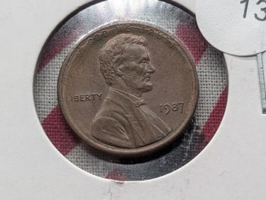 1987-P Lincoln Penny - DDO Rim, “IN GOD WE TRUST?? (#60)