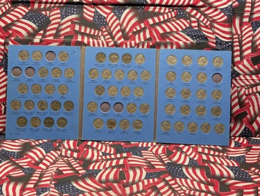 1938-1931 Jefferson Nickels in Whitman Folder, 59 coins, Includes all Eleven 35% Silver Nickels and