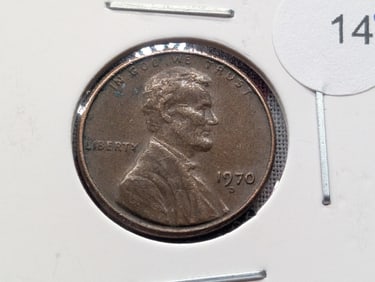 1970-D Lincoln Penny - Reverse Floating Roof (#214)
