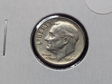1964 Roosevelt Dime, 90% Silver