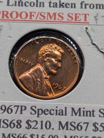 1967-P Lincoln Memorial Cent