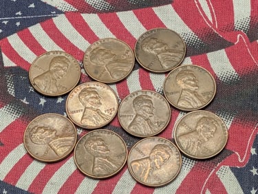 1950 to 1958 Lincoln Wheat Cents