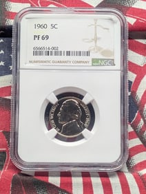 1960 Jefferson Nickel, NGC PF 69
