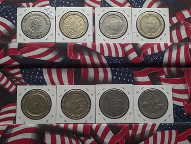 8 Casino Tokens Various locations