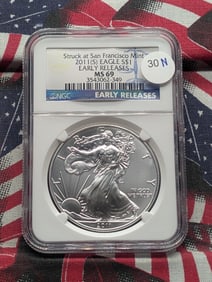 2011(S) American Silver Eagle One Dollar Early Releases, NGC MS 69