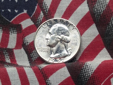 1957 Silver Washington Quarter, 90% Silver