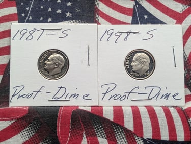 1987-S & 1998-S Proof Dimes Uncirculated
