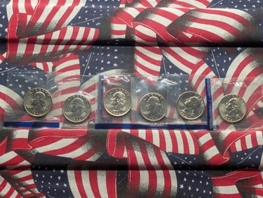 1991 - 1996 P Unc. Quarters Original Government Packaging Plastic Holders