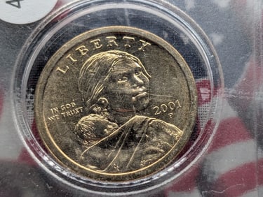 2001-P Sacagawea Dollar in plastic case